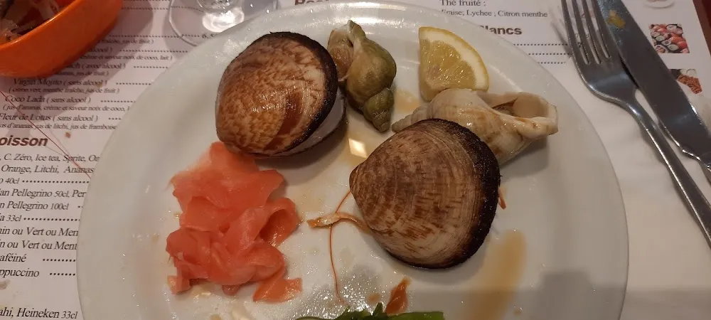 Buffet Sushi Bereich Muscheln Und Schnecken